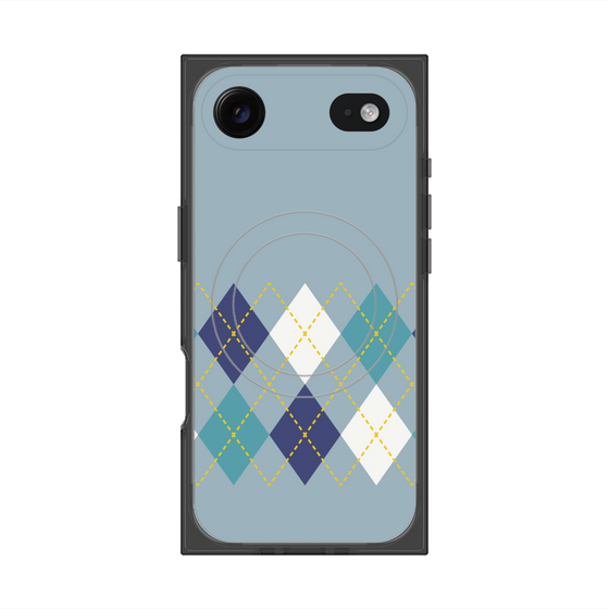 Premium Square Case with MagSafe［ Nordic Argyle - Blue ］