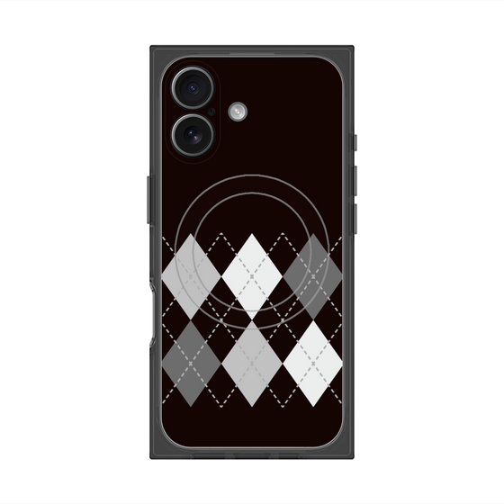 Premium Square Case with MagSafe［ Nordic Argyle - Black ］