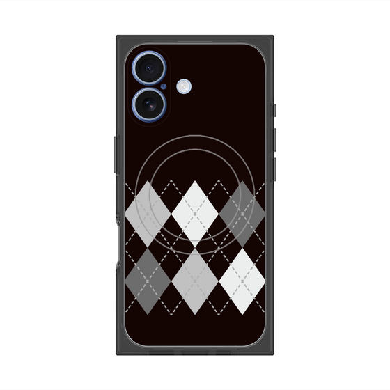 Premium Square Case with MagSafe［ Nordic Argyle - Black ］