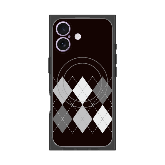 Premium Square Case with MagSafe［ Nordic Argyle - Black ］