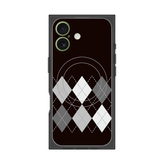 Premium Square Case with MagSafe［ Nordic Argyle - Black ］