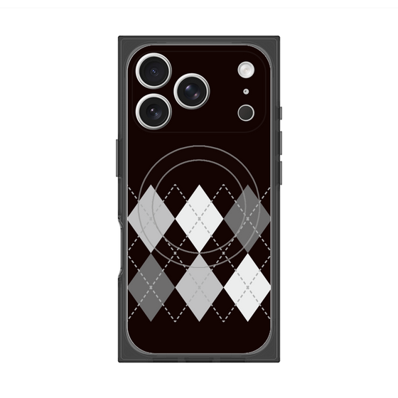 Premium Square Case with MagSafe［ Nordic Argyle - Black ］