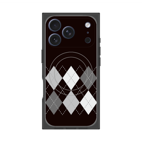 Premium Square Case with MagSafe［ Nordic Argyle - Black ］