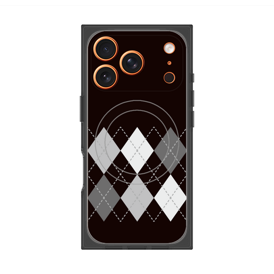 Premium Square Case with MagSafe［ Nordic Argyle - Black ］