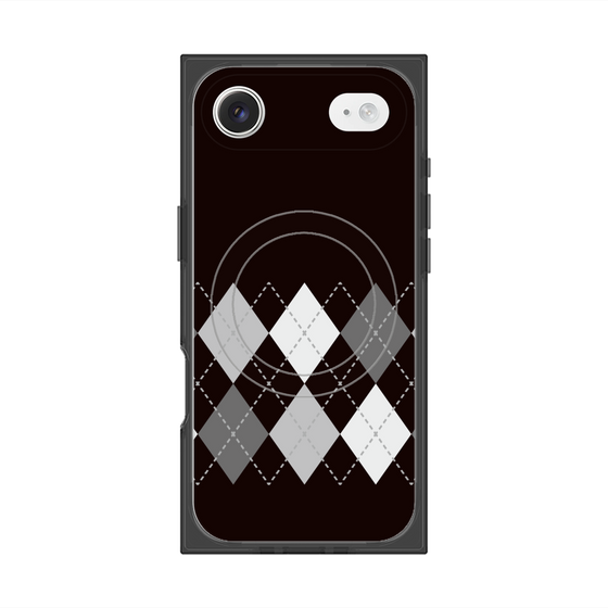 Premium Square Case with MagSafe［ Nordic Argyle - Black ］