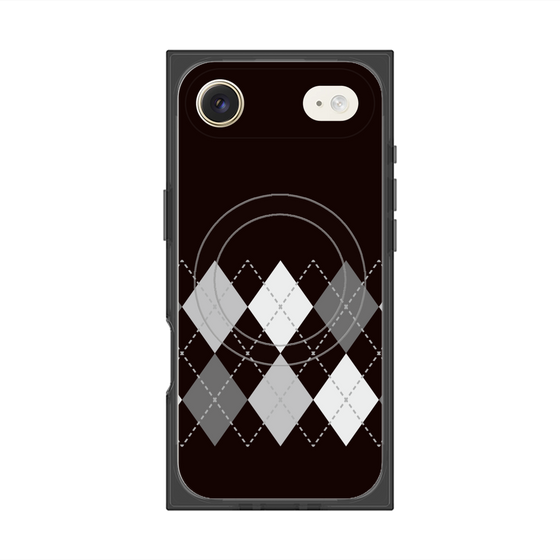 Premium Square Case with MagSafe［ Nordic Argyle - Black ］