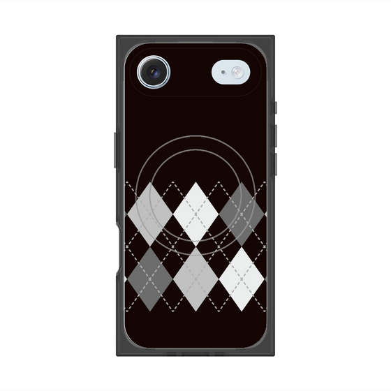 Premium Square Case with MagSafe［ Nordic Argyle - Black ］