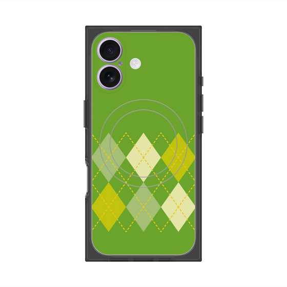 Premium Square Case with MagSafe［ Nordic Argyle - Green ］