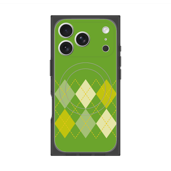 Premium Square Case with MagSafe［ Nordic Argyle - Green ］