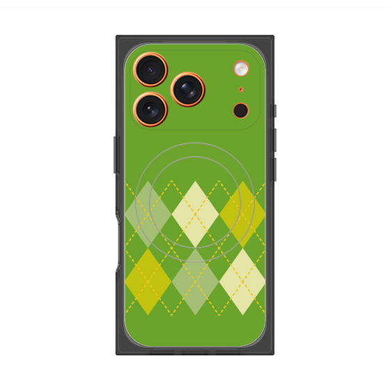 Premium Square Case with MagSafe［ Nordic Argyle - Green ］
