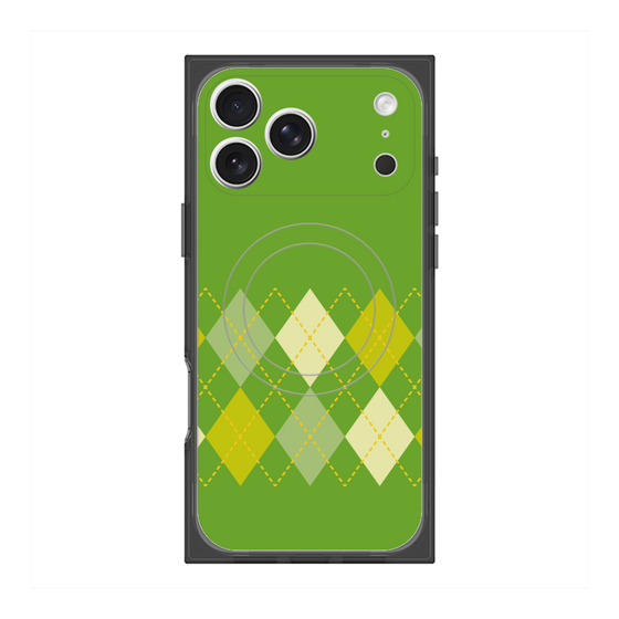 Premium Square Case with MagSafe［ Nordic Argyle - Green ］