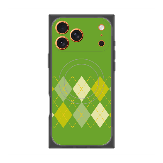Premium Square Case with MagSafe［ Nordic Argyle - Green ］