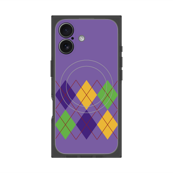 Premium Square Case with MagSafe［ Nordic Argyle - Purple ］