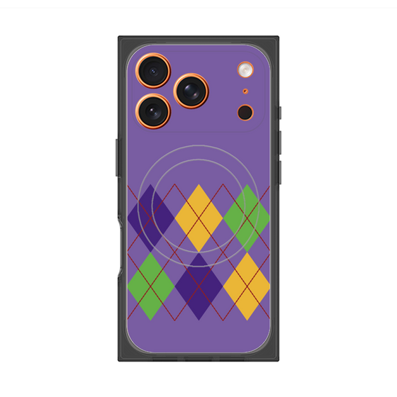 Premium Square Case with MagSafe［ Nordic Argyle - Purple ］