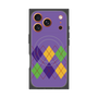 Premium Square Case with MagSafe［ Nordic Argyle - Purple ］