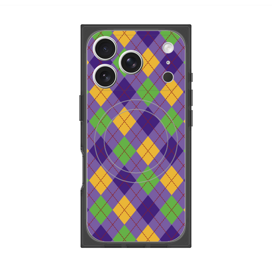 Premium Square Case with MagSafe［ Argyle - Purple ］