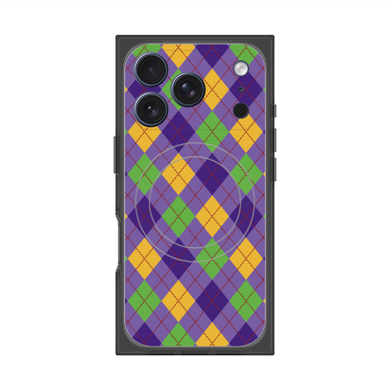 Premium Square Case with MagSafe［ Argyle - Purple ］