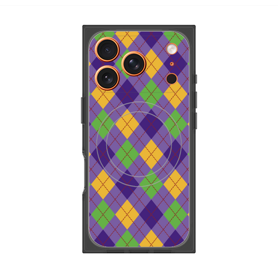 Premium Square Case with MagSafe［ Argyle - Purple ］