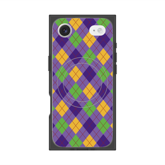 Premium Square Case with MagSafe［ Argyle - Purple ］
