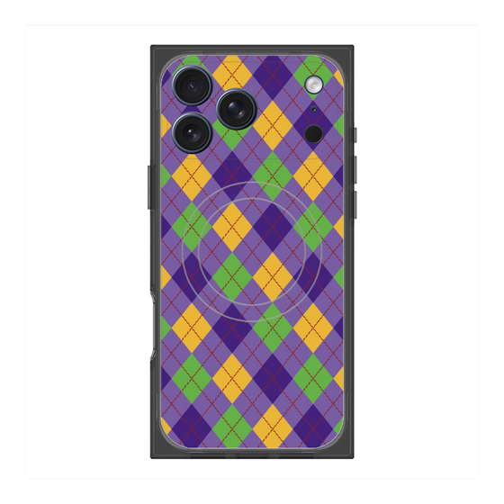 Premium Square Case with MagSafe［ Argyle - Purple ］