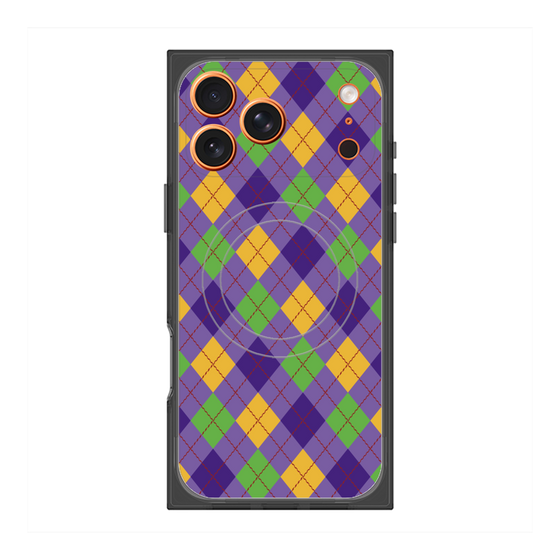 Premium Square Case with MagSafe［ Argyle - Purple ］