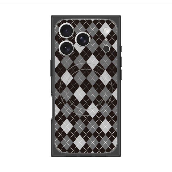 Premium Square Case with MagSafe［ Argyle - Black ］