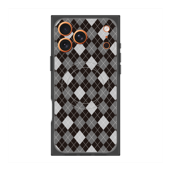 Premium Square Case with MagSafe［ Argyle - Black ］
