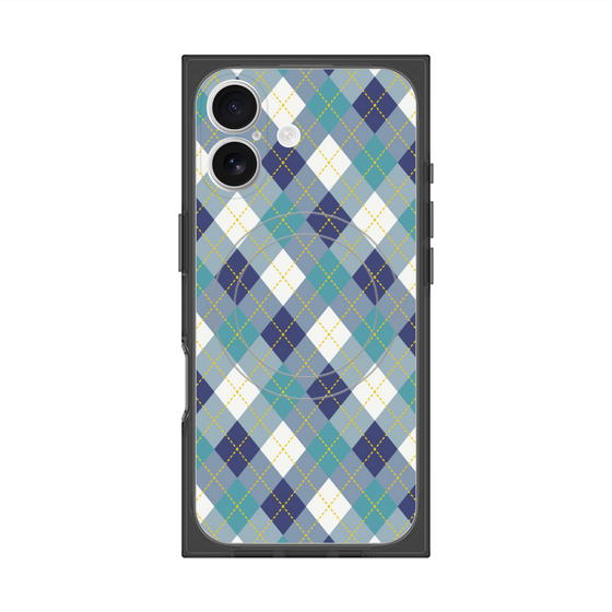 Premium Square Case with MagSafe［ Argyle - Blue ］