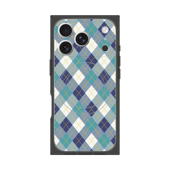 Premium Square Case with MagSafe［ Argyle - Blue ］