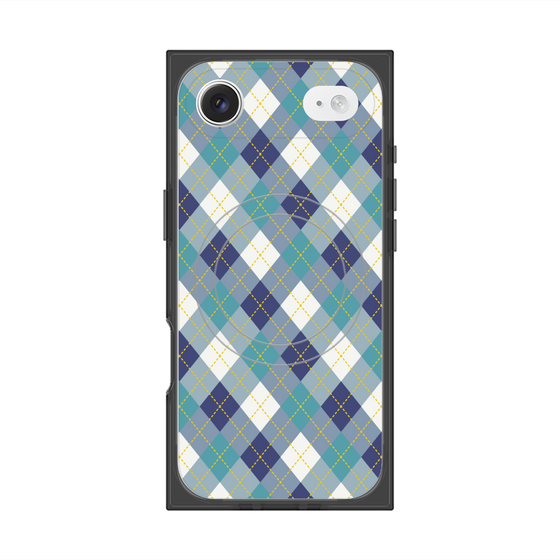 Premium Square Case with MagSafe［ Argyle - Blue ］