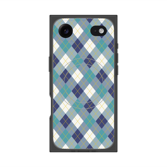 Premium Square Case with MagSafe［ Argyle - Blue ］