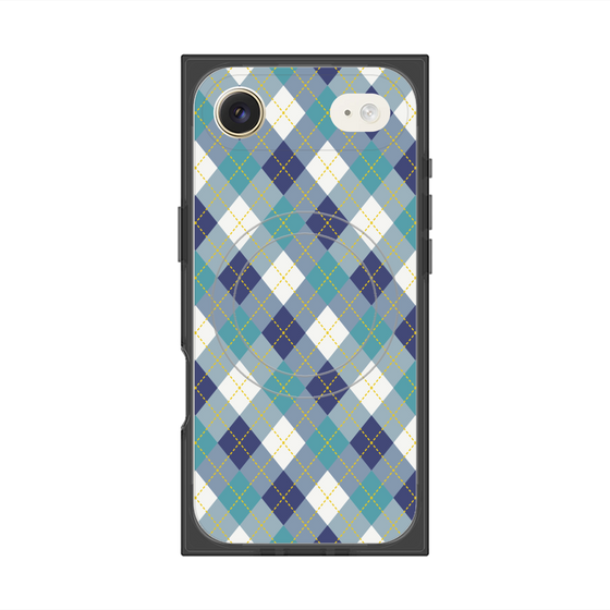 Premium Square Case with MagSafe［ Argyle - Blue ］