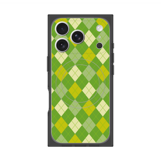 Premium Square Case with MagSafe［ Argyle - Green ］