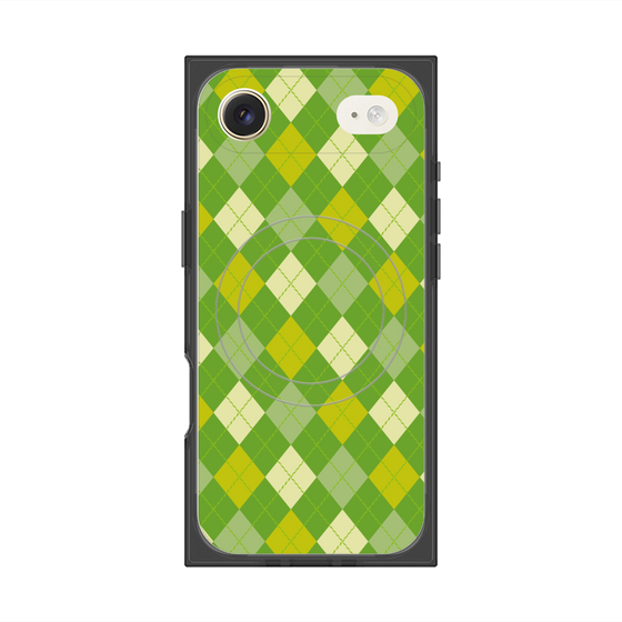 Premium Square Case with MagSafe［ Argyle - Green ］