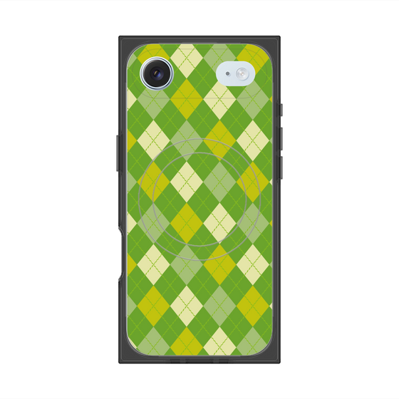 Premium Square Case with MagSafe［ Argyle - Green ］