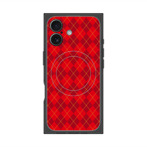 Premium Square Case with MagSafe［ Argyle - Red ］