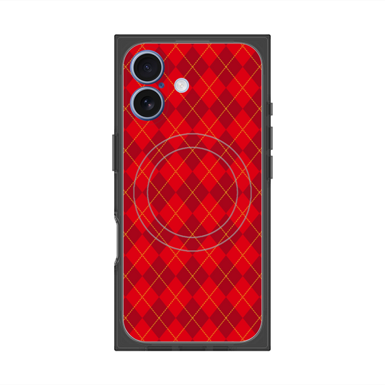 Premium Square Case with MagSafe［ Argyle - Red ］