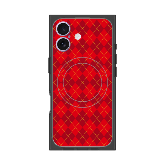 Premium Square Case with MagSafe［ Argyle - Red ］