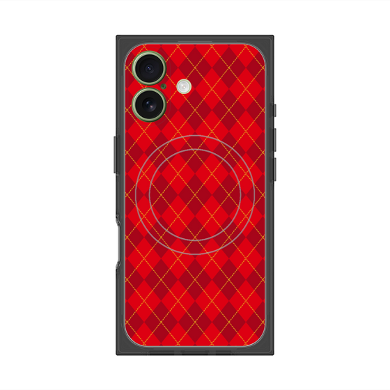 Premium Square Case with MagSafe［ Argyle - Red ］