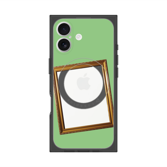 Premium Square Case with MagSafe［ Photo Frame - Light Green ］
