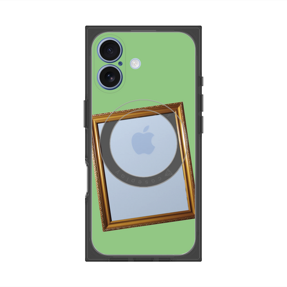 Premium Square Case with MagSafe［ Photo Frame - Light Green ］