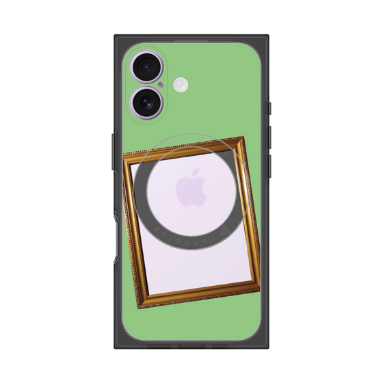 Premium Square Case with MagSafe［ Photo Frame - Light Green ］