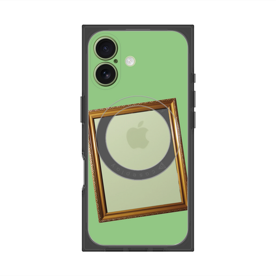 Premium Square Case with MagSafe［ Photo Frame - Light Green ］