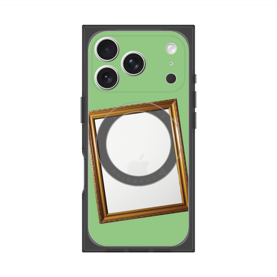 Premium Square Case with MagSafe［ Photo Frame - Light Green ］