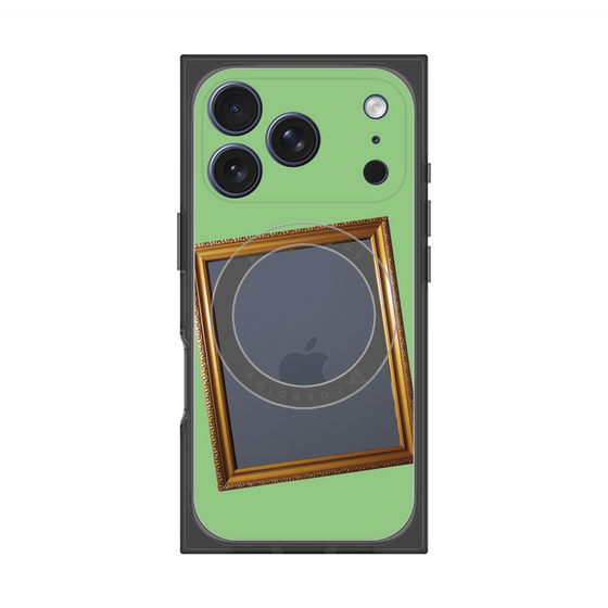 Premium Square Case with MagSafe［ Photo Frame - Light Green ］