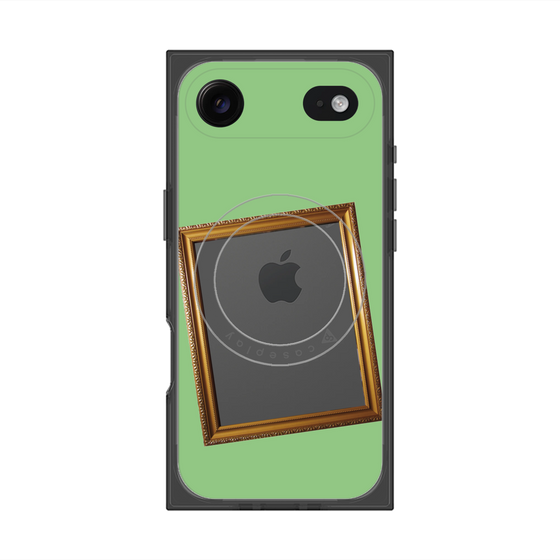 Premium Square Case with MagSafe［ Photo Frame - Light Green ］