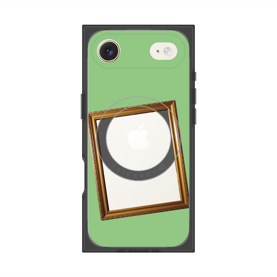 Premium Square Case with MagSafe［ Photo Frame - Light Green ］