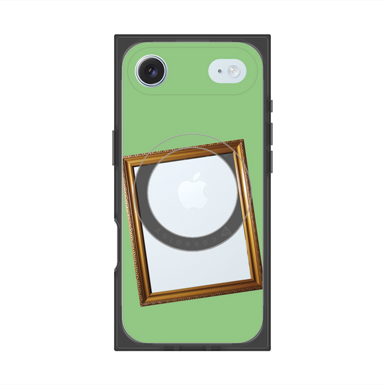 Premium Square Case with MagSafe［ Photo Frame - Light Green ］