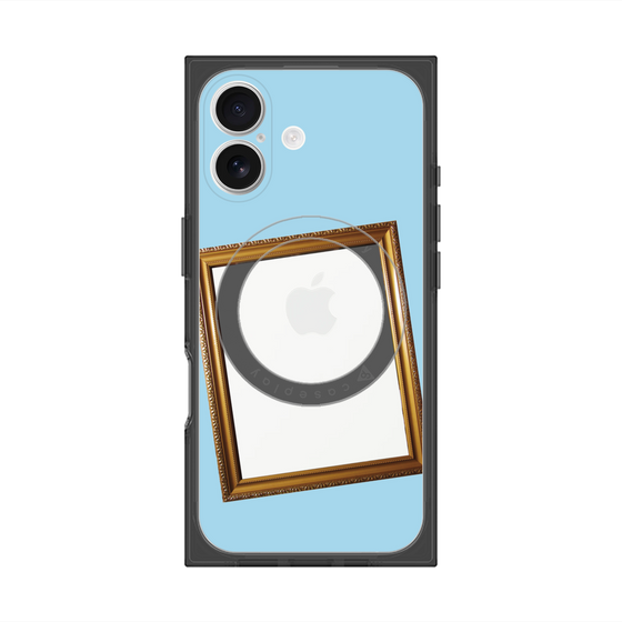 Premium Square Case with MagSafe［ Photo Frame - Light Blue ］