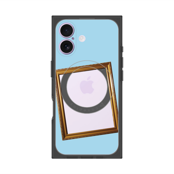 Premium Square Case with MagSafe［ Photo Frame - Light Blue ］